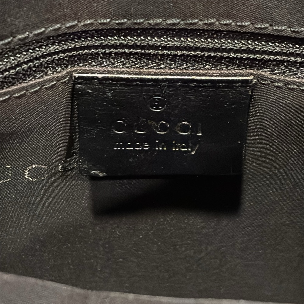 Gucci black nylon/leather shoulder bag with COA - Picture 7 of 9
